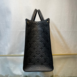 LOUIS VUITTON Onthego MM Black Empreinte Giant Monogram Tote Bag