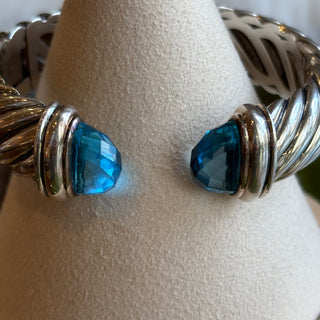 DAVID YURMAN Sterling Silver Blue Topaz Waverly Bracelet