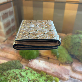 VALENTINO Gold Rockstud Wallet