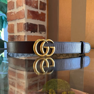 GUCCI Reversible Interlocking G Web Canvas Belt SZ 80/32