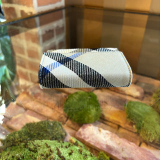 BURBERRY Compact Check Pattern Trifold Wallet