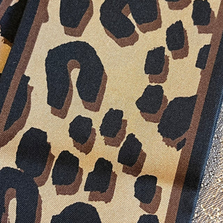LOUIS VUITTON Leopard Print Silk Bandeau Scarf