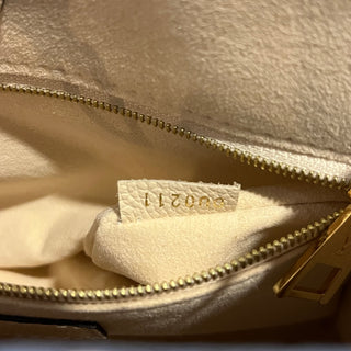 LOUIS VUITTON Onthego PM Creme Bois de Rose Giant Monogram Empreinte Leather Tote Bag