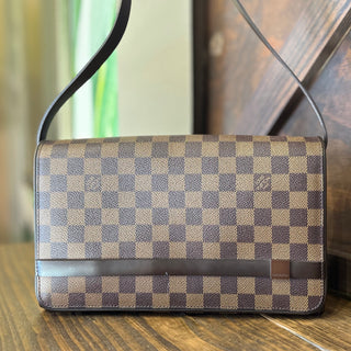 LOUIS VUITTON Long Tribeca Brown Damier Canvas Shoulder Bag