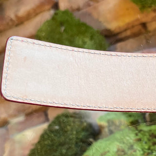 VERSACE Hexagon Medusa Buckle Red Leather Belt 100/4 (SZ XL)