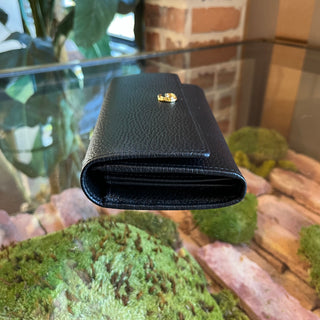 GUCCI Marmont GG Black Grained Calfskin Wallet