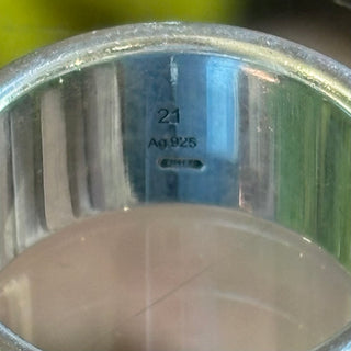 GUCCI GG 925 Sterling Silver Flora Engraved Ring 21