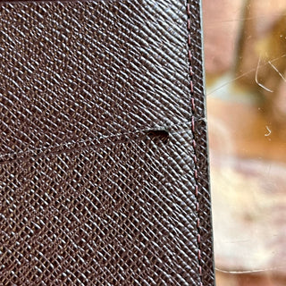 LOUIS VUITTON Brazza Taiga Leather Wallets w/ Intials