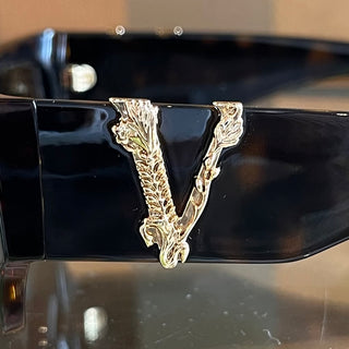 VERSACE MOD.4383 944/3 Tortoise Shell Acetate Rectangle Eye Sunglasses