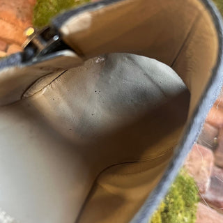 LOUBOUTIN Deroba Gray Flannel Peep Toe Espadrilles Booties SZ 40 (US 10)