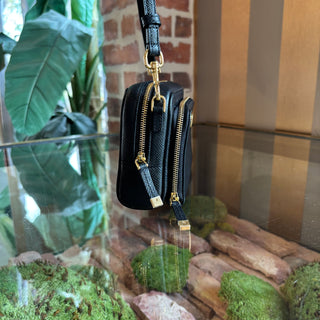 DIOR Black Leather Caro Double Crossbody