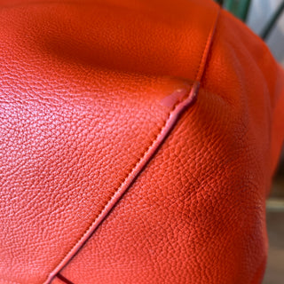 CELINE Horizontal Cabas Orange Grained Calfskin Shopping Tote Bag