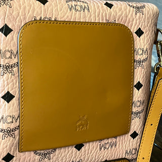 MCM Small Essential Soft Pink Visetos Backpack Bag