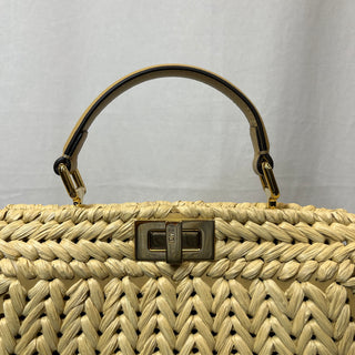 FENDI  Peekaboo IseeU Raffia Small