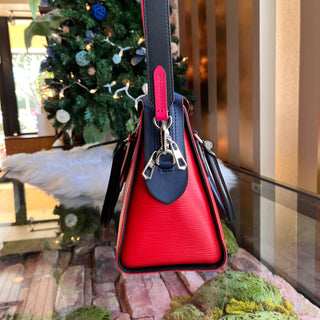 LOUIS VUITTON Tuileries Red Navy Epi Leather Tote Bag