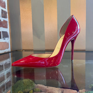 CHRISTIAN LOUBOUTIN Iriza 100 Patent Leather Red Pumps SZ 39 (US 9)