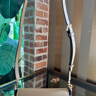 TORY BURCH Brown Thea Leather Flap Crossbody