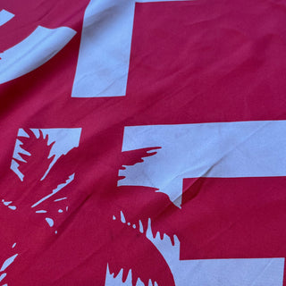 CHANEL Logo Palm Tree Multicolor Silk Print Scarf