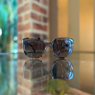 EMILIO PUCCI EP740S Gray Clear Acetate Round Sunglasses