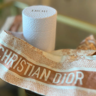 DIOR Mitzah White Toile de Jouy Sauvage Silk Scarf