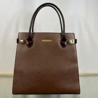 BURBERRY Vintage Haymarket Check Shadow Horse Brown Tote