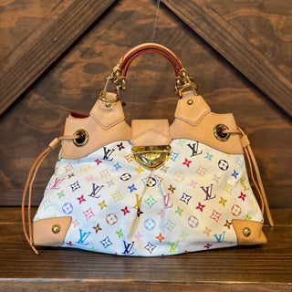 LOUIS VUITTON Ursula White Monogram Multicolore Canvas Bag