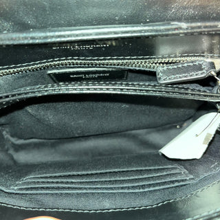 SAINT LAURENT Loulou Toy Quilted Black Calfskin Crossbody