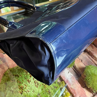 TORY BURCH Large Ella Navy Blue Nylon Tote Bag
