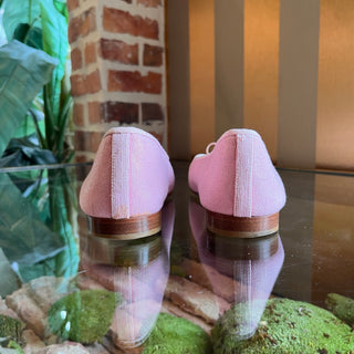 CHANEL Cap Toe Pink Canvas Flats SZ 39 (US 9)