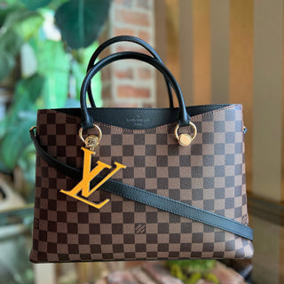 LOUIS VUITTON LV Riverside Black Damier Ebene Canvas Tote Bag