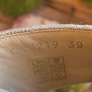 CHRISTIAN DIOR Beige Canvas Espadrilles Slides SZ 39 (US 9)