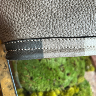 FENDI Selleria Gray Leather Tote Bag