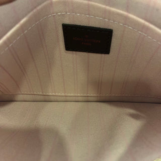 LOUIS VUITTON Neverfull Pochette Damier Ebene Canvas Pouch