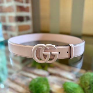 GUCCI Pink Leather Marmont Belt 95/38