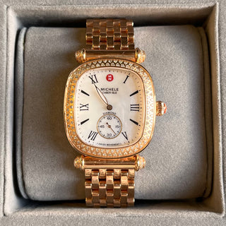 MICHELE Bronze/Diamonds Stainless Steel Watch