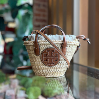 TORY BURCH Raffia Bucket Tote