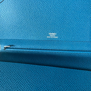 HERMES Bleu Jean Epsom Continental Wallet