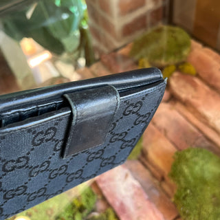 GUCCI Vintage Black Canvas Bifold Wallet