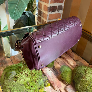 CHANEL Lady Braid Purple Lambskin Bowler Bag ADI1180