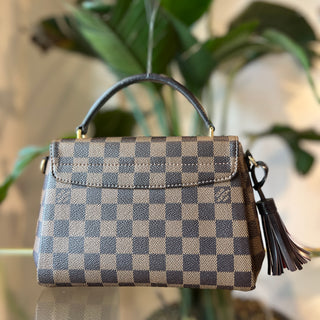 LOUIS VUITTON Croisette Damier Ebene Canvas Top Handle Bag