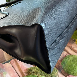 PRADA Black Monochrome Saffiano Leather Tote