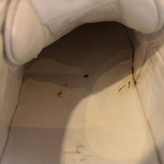 GUCCI GG White Web Perforated Leather Sneakers W/Blue SZ 35.5 (US 5.5)