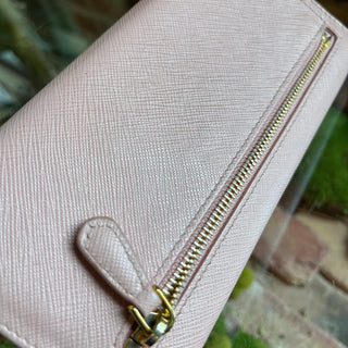 PRADA Pink Saffiano Leather Wallet