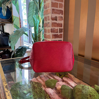 LOUIS VUITTON Noe Red Epi Leather Vintage Bucket Bag