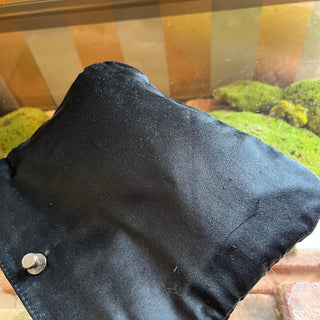 VALENTINO Black Beaded Satin Small Handbag