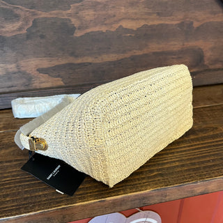 SAINT LAURENT Le Raffia Naturel Raffia Shoulder Bag
