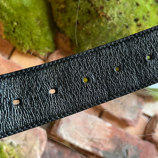 GUCCI GG Wide Marmont Black Textured Leather Belt SZ 90/36