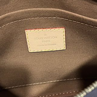 LOUIS VUITTON Multi Pochette Accessories Pink Brown Monogram Coated Canvas Crossbody Bag
