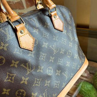 LOUIS VUITTON Vintage Alma PM Brown Monogram Canvas Top Handle