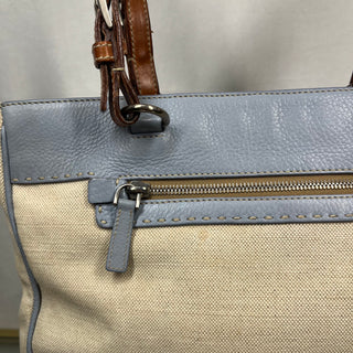 PRADA Canvas Blue/ Cream Tote